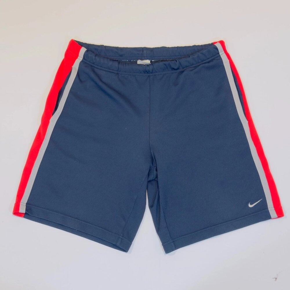Nike Men’s Vintage Navy Red Mesh Athletic Shorts Size M Retro Gym Basketball